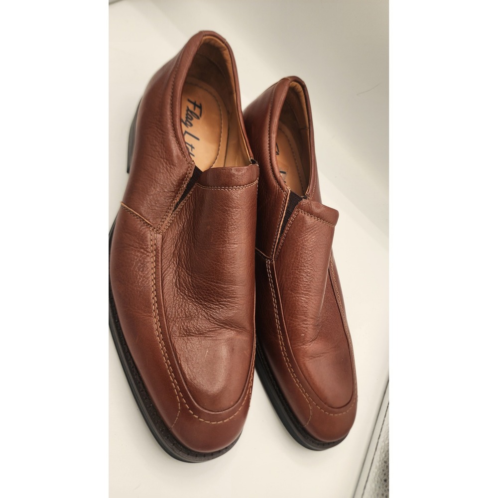 Flag Ltd Mens Brown Nappa Glove Leather Loafers Slip On Shoes 9.5 M 242FL0007